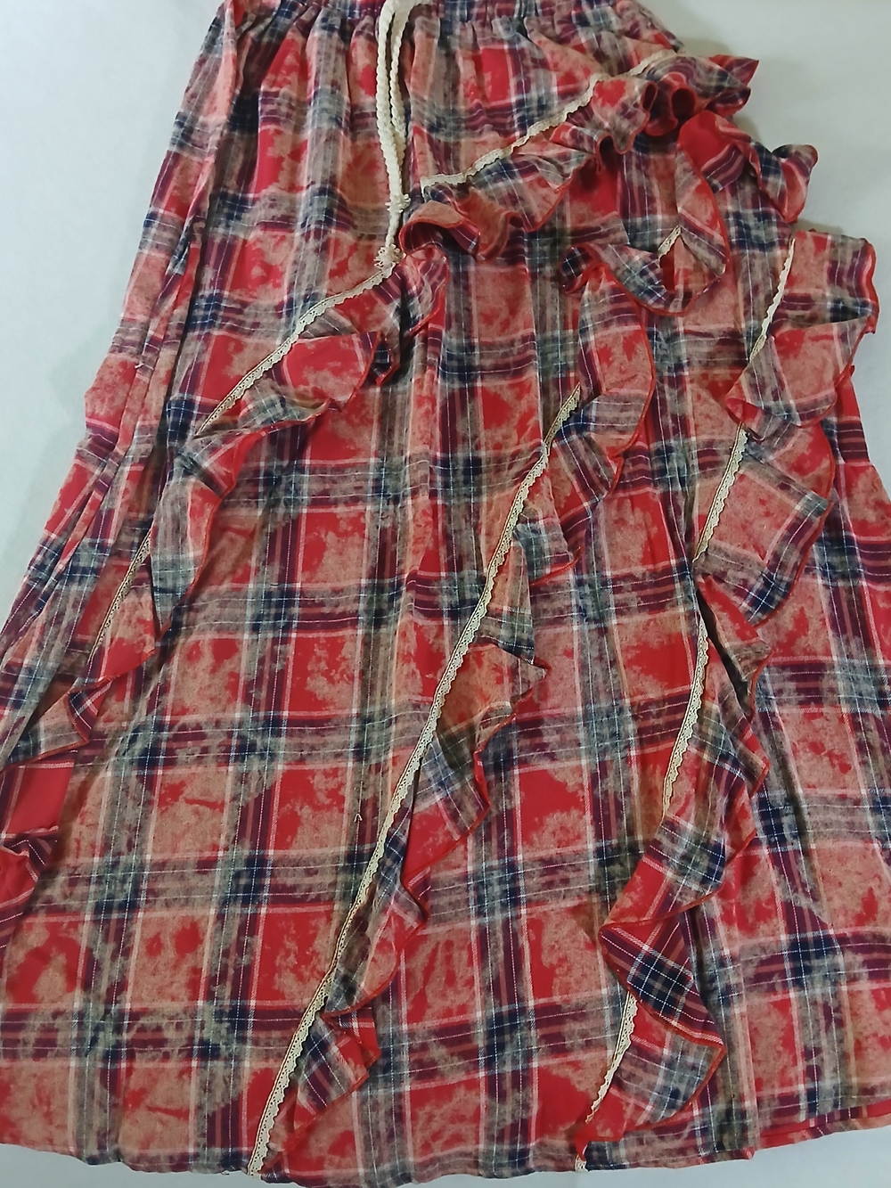 POL Red Plaid Skirt